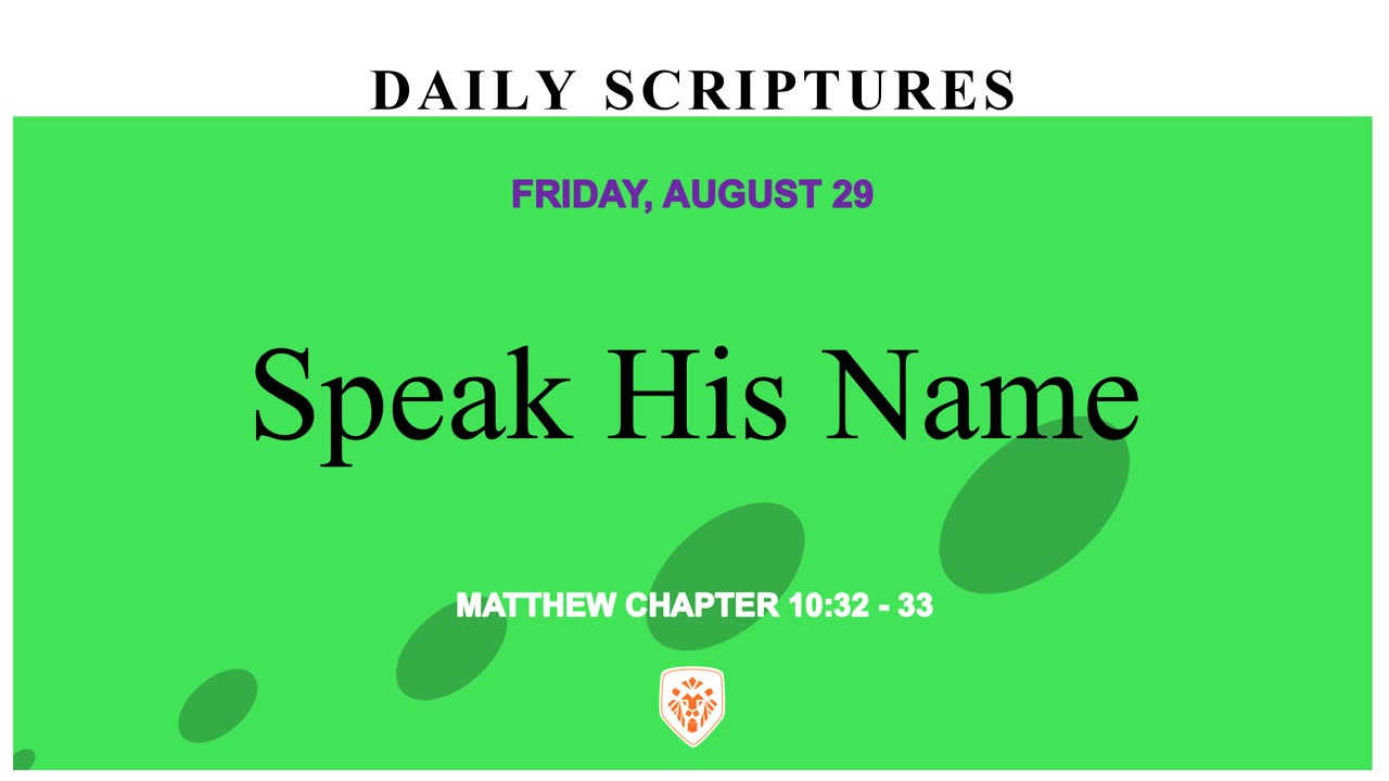 Speak His Name
