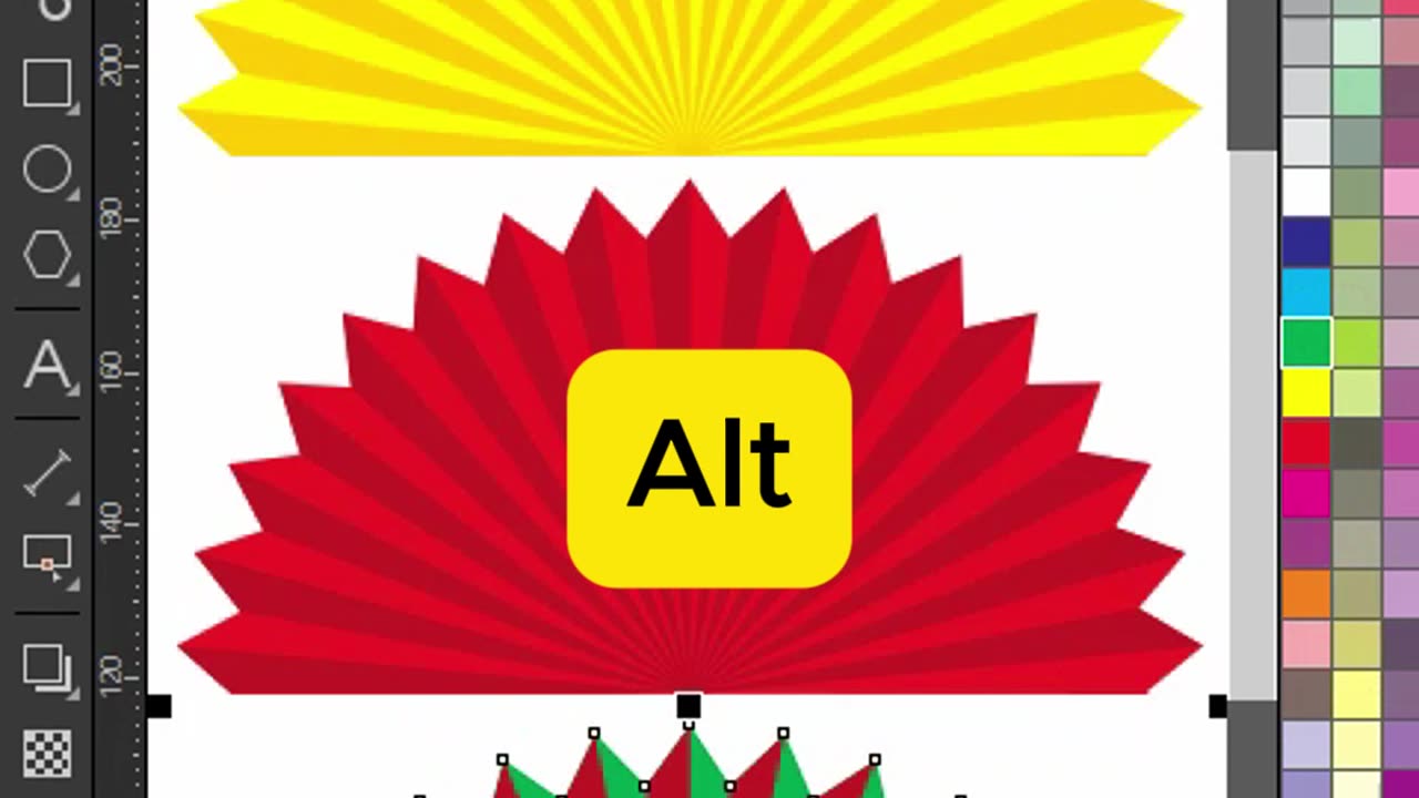 How to draw a folding fan quickly in coreldraw