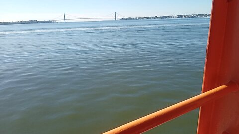 Views of Staten Island, Brooklyn Bridge, from ferry