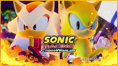 Super Shadow vs LV10 Super Sonic in Mirror Donpa Grand Prix- Sonic Racing Crossworlds [Fail]