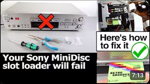 🛠️ How I FIXED My Sony MiniDisc Eject Mechanism! 😱 Gear Trouble Solved on Vintage Tech 🎧