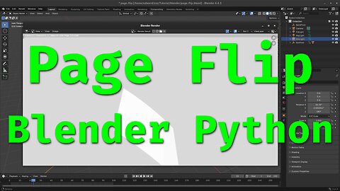 Page Flip Animation in Blender Using Python