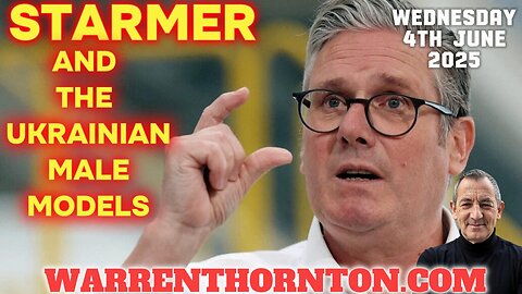 STARMER AND THE UKRAINIAN MALE MODELS WITH WARREN THORNTON, LEMBIT OPIK & CRAIG