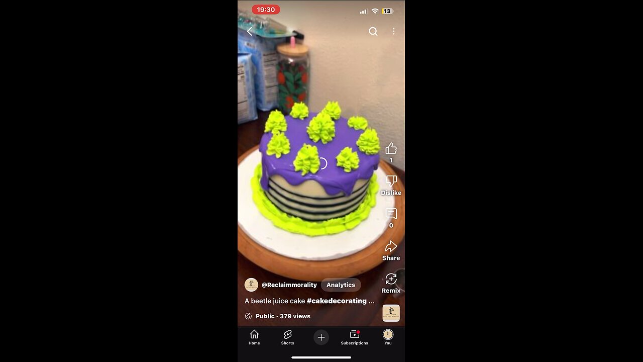 My wife’s beetle juice cake