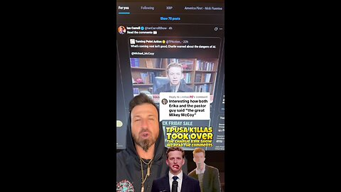 #MikeyMcCoy Hosting the #CharlieKirk Show with #TPUSA - Reading the Comments