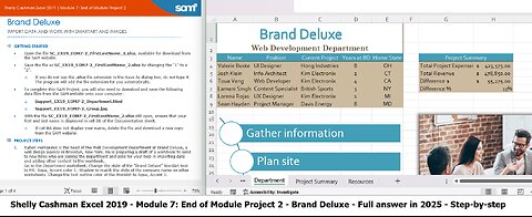 Shelly Cashman Excel 2019 | Module 7: End of Module Project 2 | Brand Deluxe (Full answer 2025)