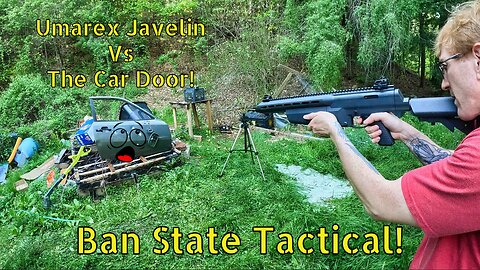 Umarex AirJavelin vs Car Door! Featuring Less Lethal and Steambow Stinger 2! (Ban State Tactical)