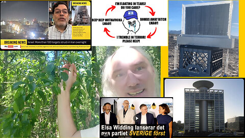 Plogfri odling. Luft-vatten utan el. Iran-Israel, blodig teater. Bilderberg. Sverige Först partiet