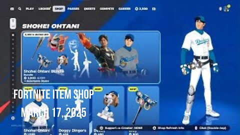 Fortnite Item Shop|March 17, 2025(*New* Shohei Ohtani Bundle & Merc Buddies Bundle)