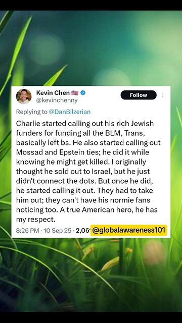 This tweet message right here speaks volumes about Charlie Kirk.