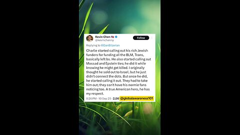 This tweet message right here speaks volumes about Charlie Kirk.