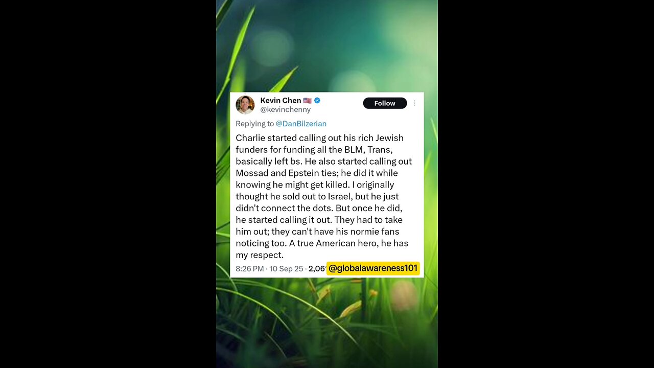 This tweet message right here speaks volumes about Charlie Kirk.