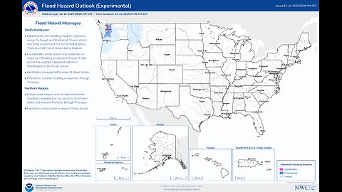The National Water Center has issued an updated afternoon National Flood Hazard Outlook,