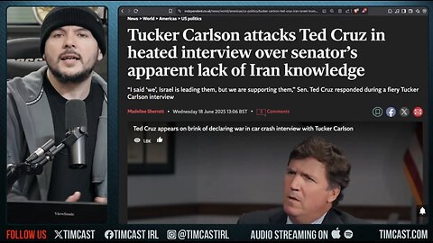 Tucker Carlson ROASTS Ted Cruz Over IRAN WAR, Cruz SLAPS BACK, Says MILLIONS Could Die In Iran Nuke