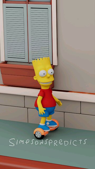 Bart's Wild Hoverboard Ride😂🛹 #shorts #funny #simpsons