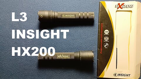 INSIGHT HX200, Vintage 200 Lumen LED programmable flashlight, 123 battery x3, 2009
