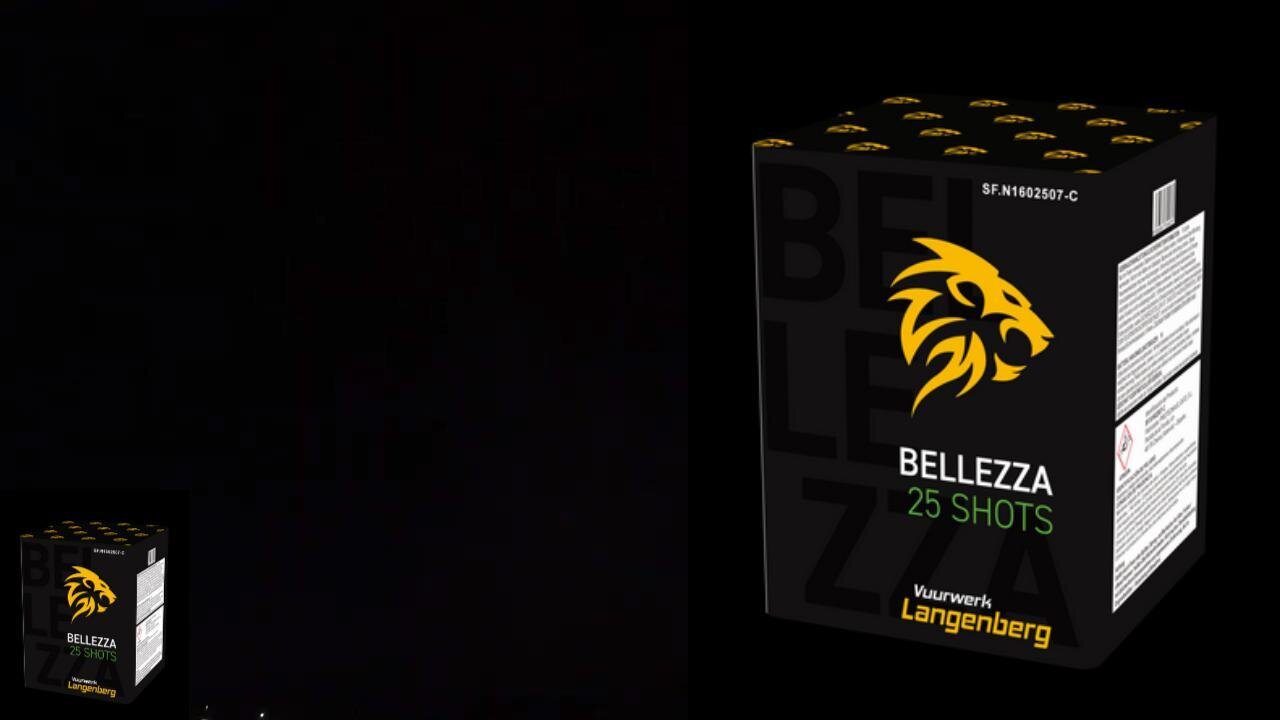 Belleza - 25 Schots - Vuurwerk Cake