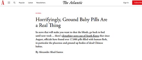 Chinese Made Capsules Found With Dried Babies (2012) and Unrelated Adrenochrome Information