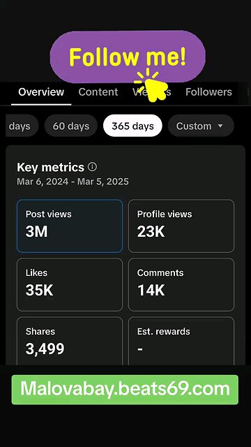 Follow me @malovabay