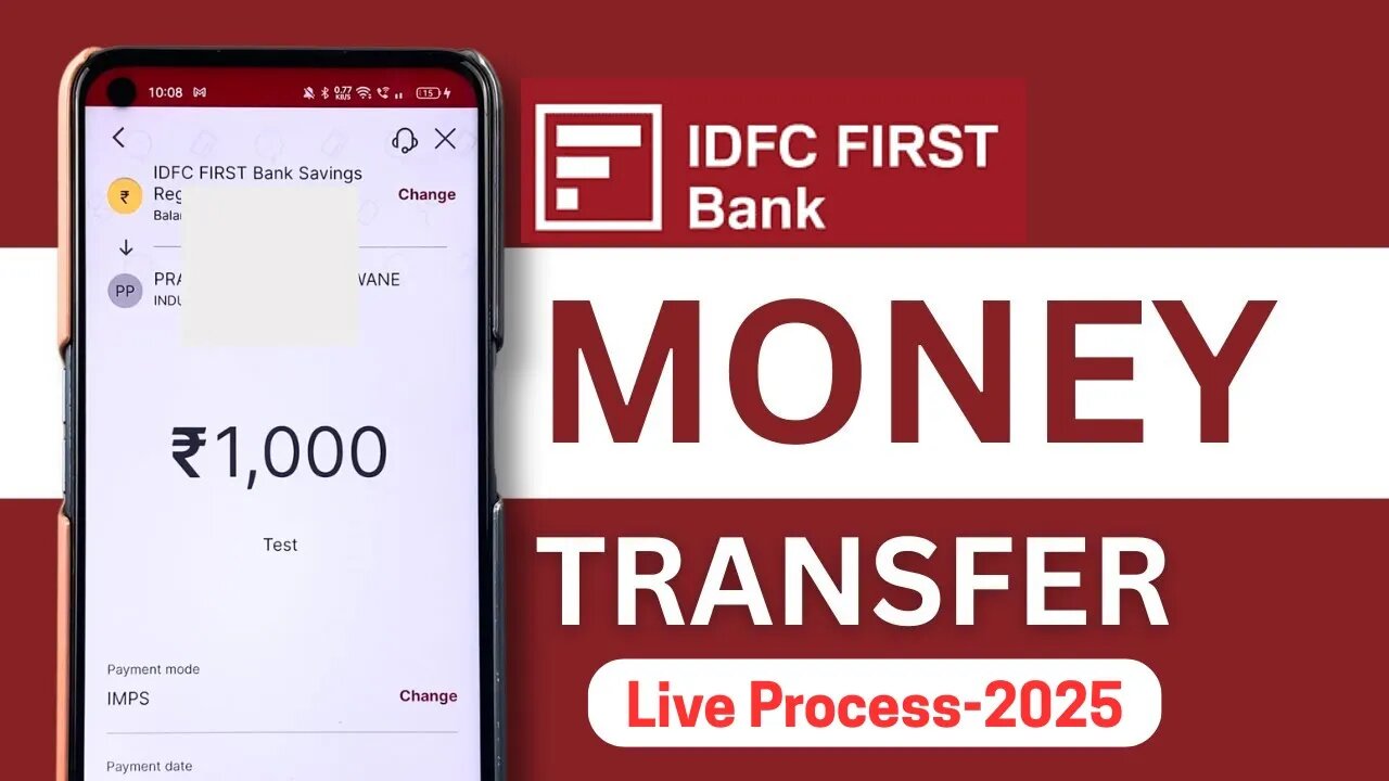 IDFC FIRST Bank Mobile banking fund transfer kaise kare | IDFC FIRST Bank Mobile banking send money