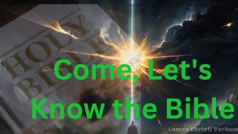 Come, Let's Know the Bible #how long would it take to read the bible,