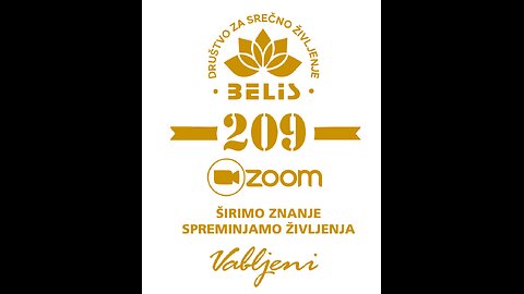 209 LIVE - Društvo za srečno življenje BELIS - Nekorigirani posnetek