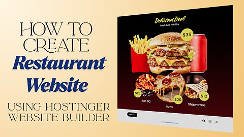 How to create a restaurant landing page using Hostinger Website Builder