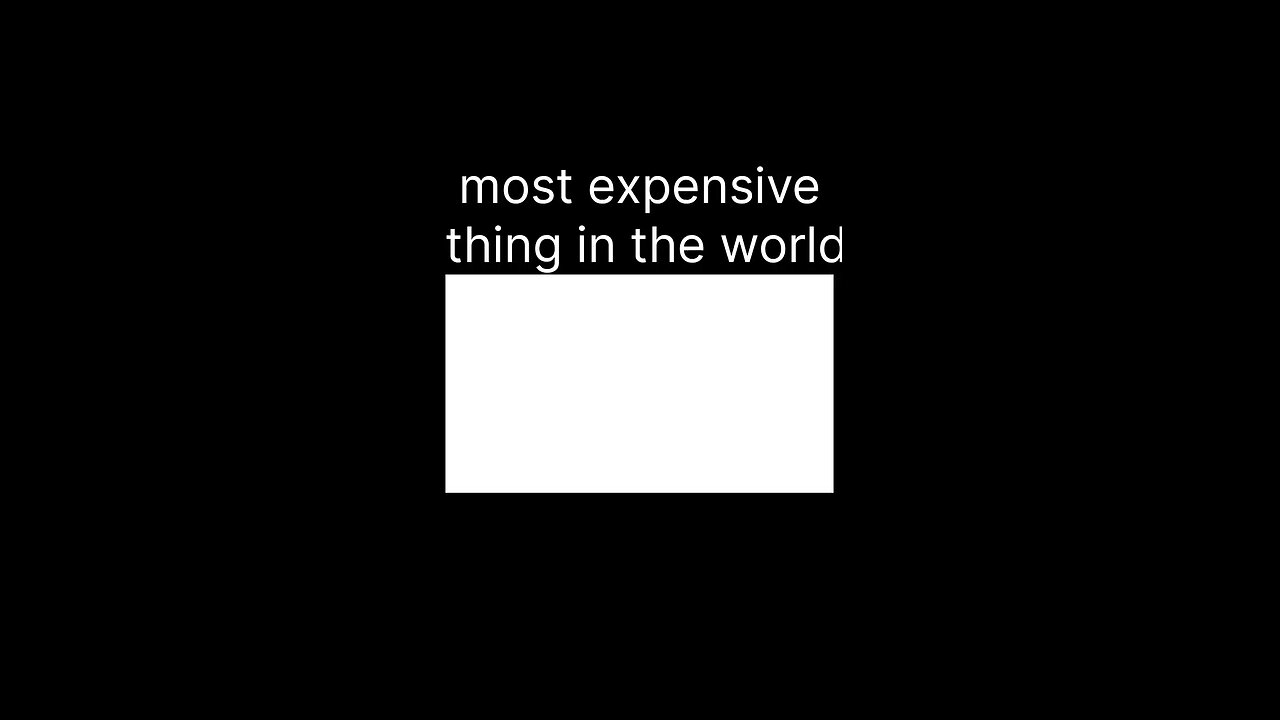 most expensive thing in the world