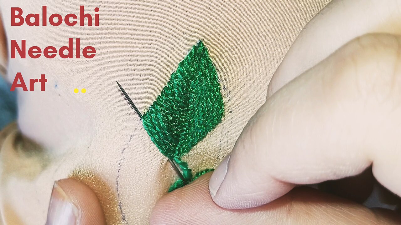 Basic Leaf embroidery design For Beginners