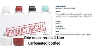 Drinkmate recalls 1 liter carbonated bottled