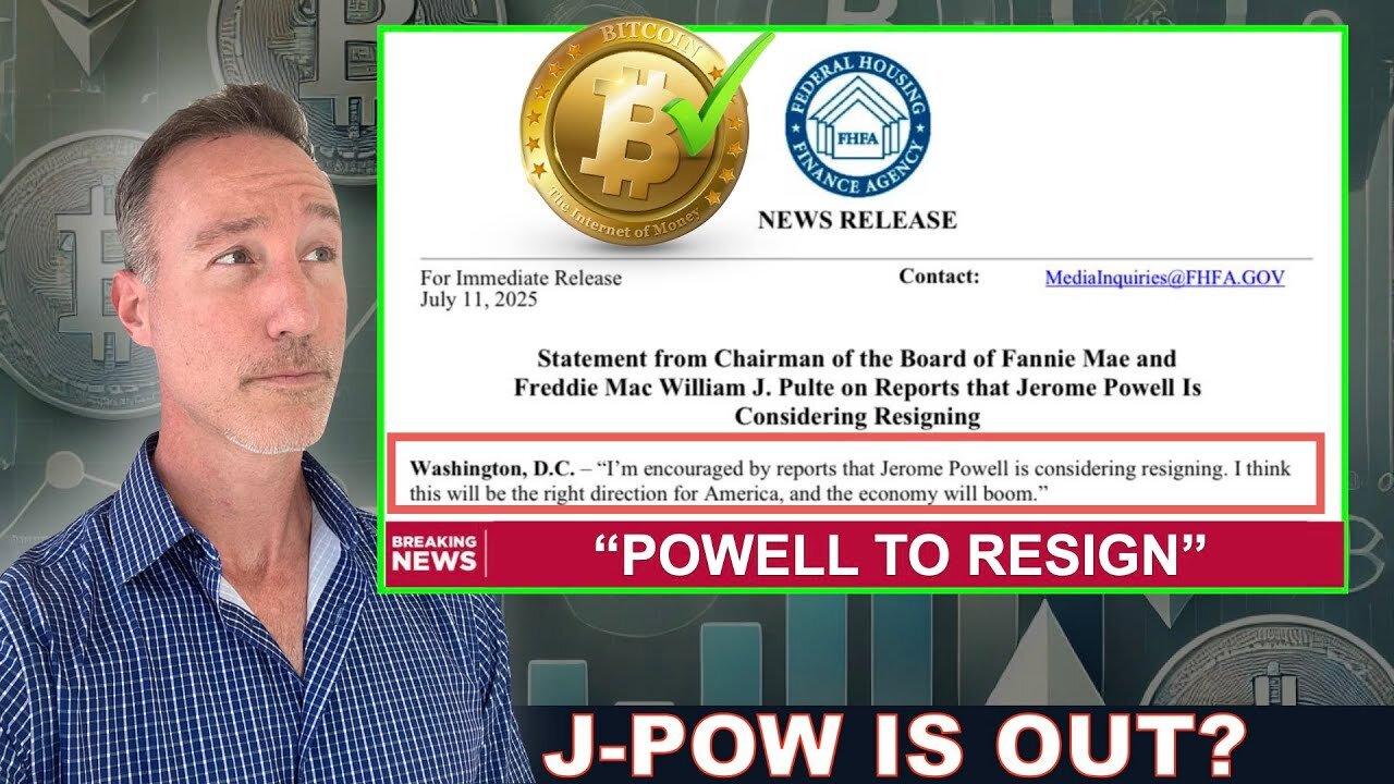 Bitcoin & Crypto Continue Pump. Fed Chair To Resign? Rate Cuts Incoming.