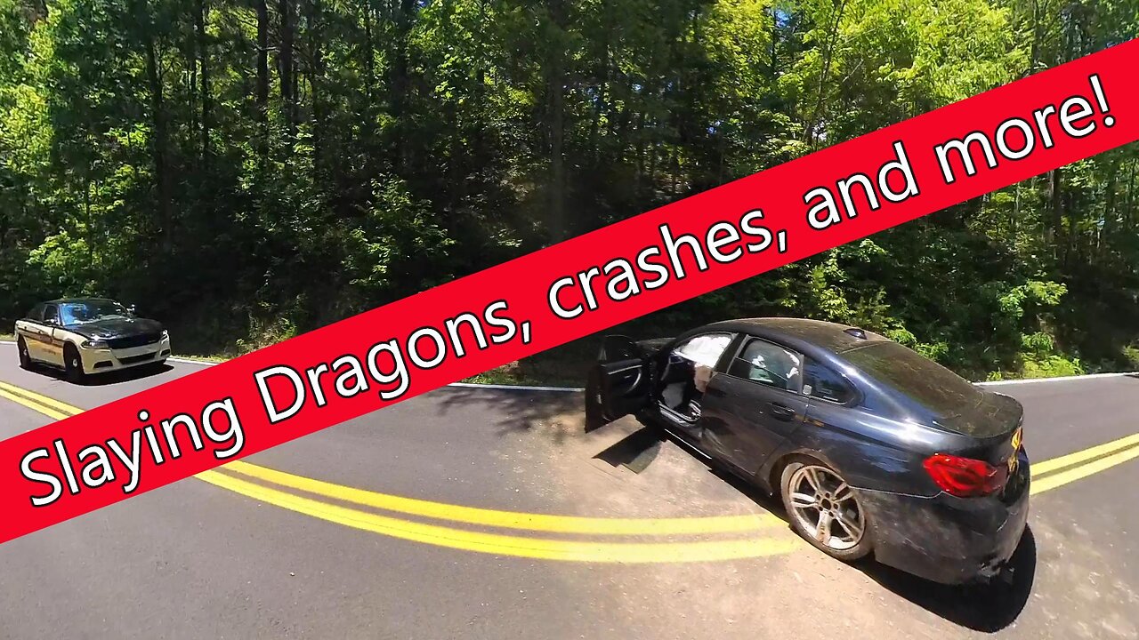 Epic Motorcycle Adventure: Day 8 Part 1 Slaying Dragons, crashes, and more!