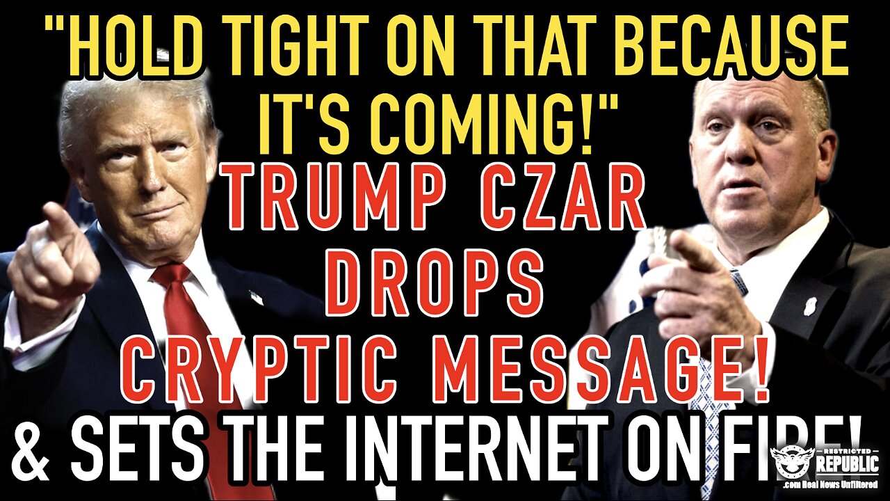 “Hold Tight on That One Because, It’s COMING!” Trump Czar Drops Cryptic Message & Internet Goes Wild