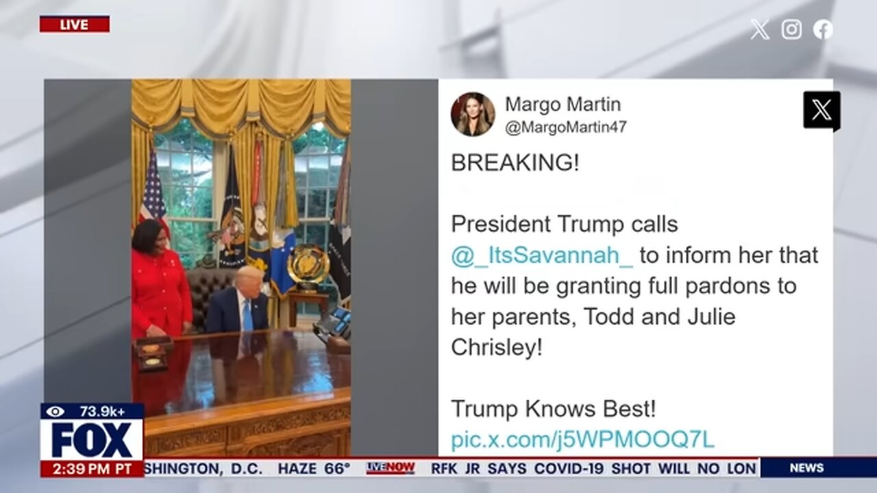 President Trump pardons reality TV stars Todd and Julie Chrisley