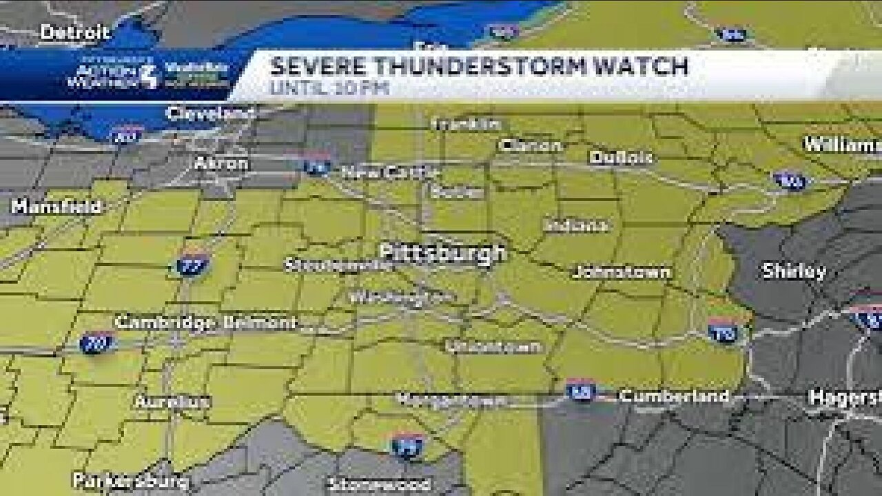 PART OF THE WESTERN PENNSYLVANIA UNDER SEVERE THUNDERSTORMS