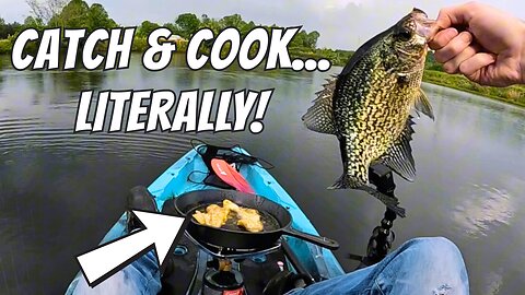 We Fished For Crappie & Cooked Them On The Kayak!