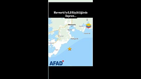 Marmaris'te 5.8 büyüklüğünde deprem meydana geldi...