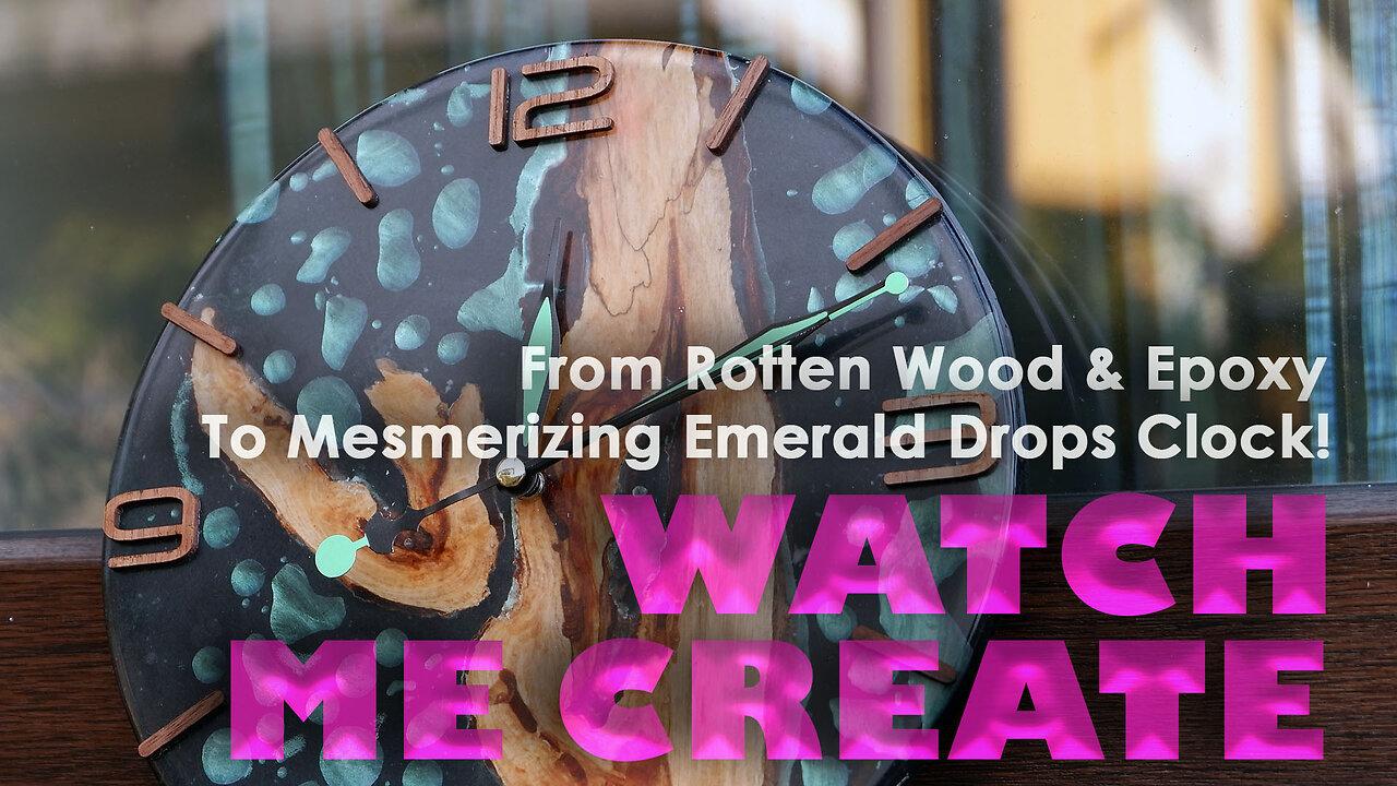 Emerald Drops Clock – Epoxy Art in Rotten Wood | Unique Resin & Wood Fusion