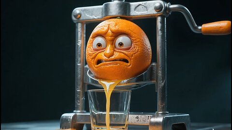 Squeezing juice from an unusual fruit