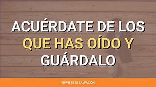 👂 ️Acuérdate de lo que has oído y guárdalo | Apocalipsis 3:1-6