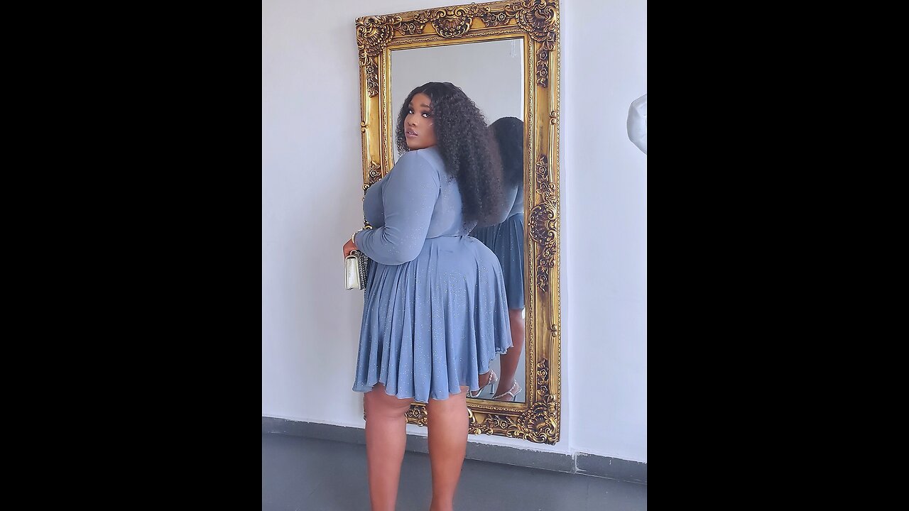 Viscose Blend Mini Dress – Long Sleeve, A-Line Cut🩵