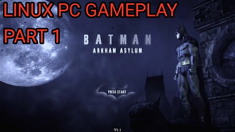Batman: Arkham Asylum pt. 1 - Hard Difficulty - Linux PC Gameplay