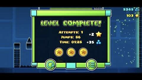 Geometry Dash Trilogy - stereo madness back on track and polargeist - [all coins] | PhoenixGamePlay