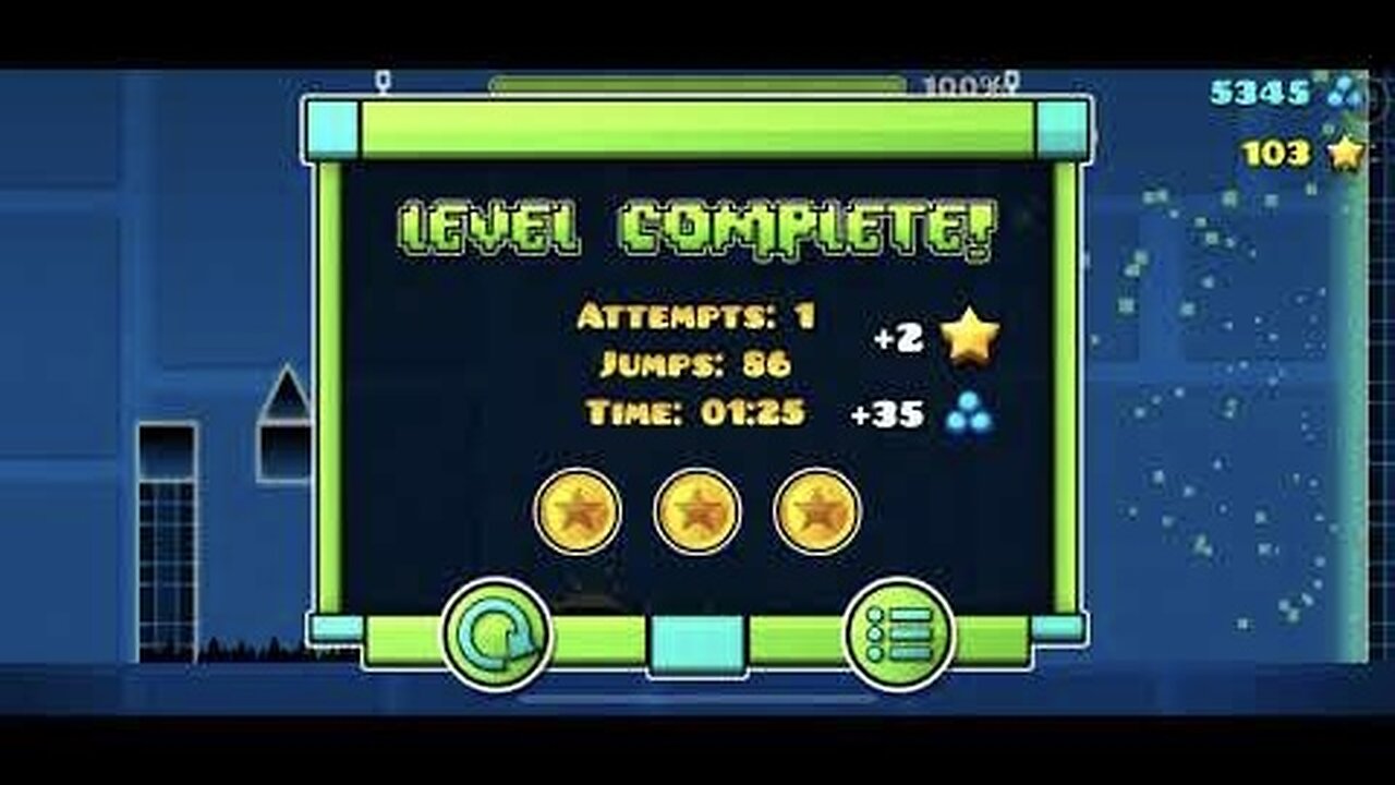 Geometry Dash Trilogy - stereo madness back on track and polargeist - [all coins] | PhoenixGamePlay