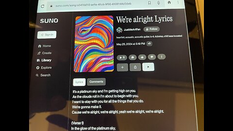 AI version of my song, We’re All Right.