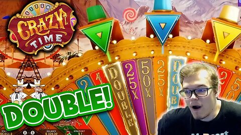 DOUBLE CRAZY TIME WIN FOR DOUBLE THE FUN!
