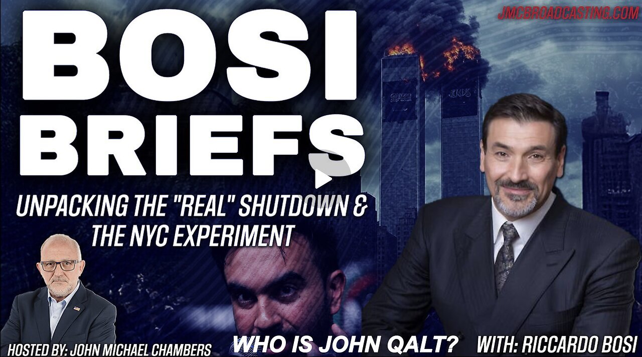 JMC W/ COL RICCARDO BOSI- Unpacking the "Real" Shutdown & The NYC Experiment. WHO IS JOHN QALT?