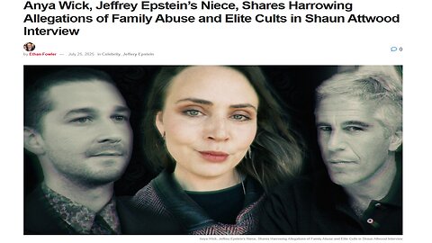 Shaun Attwood Interview With (Epstein's Niece) Anya Wick