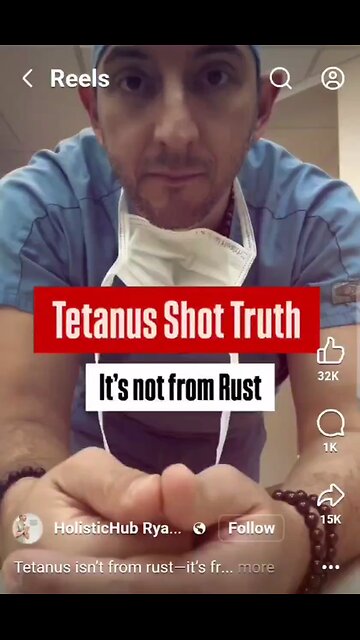Tetanus isn't from rust — it's from Clostridium tetani in manure-rich soil.