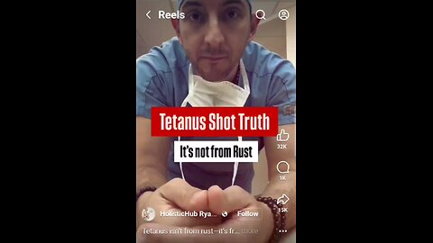 Tetanus isn't from rust — it's from Clostridium tetani in manure-rich soil.